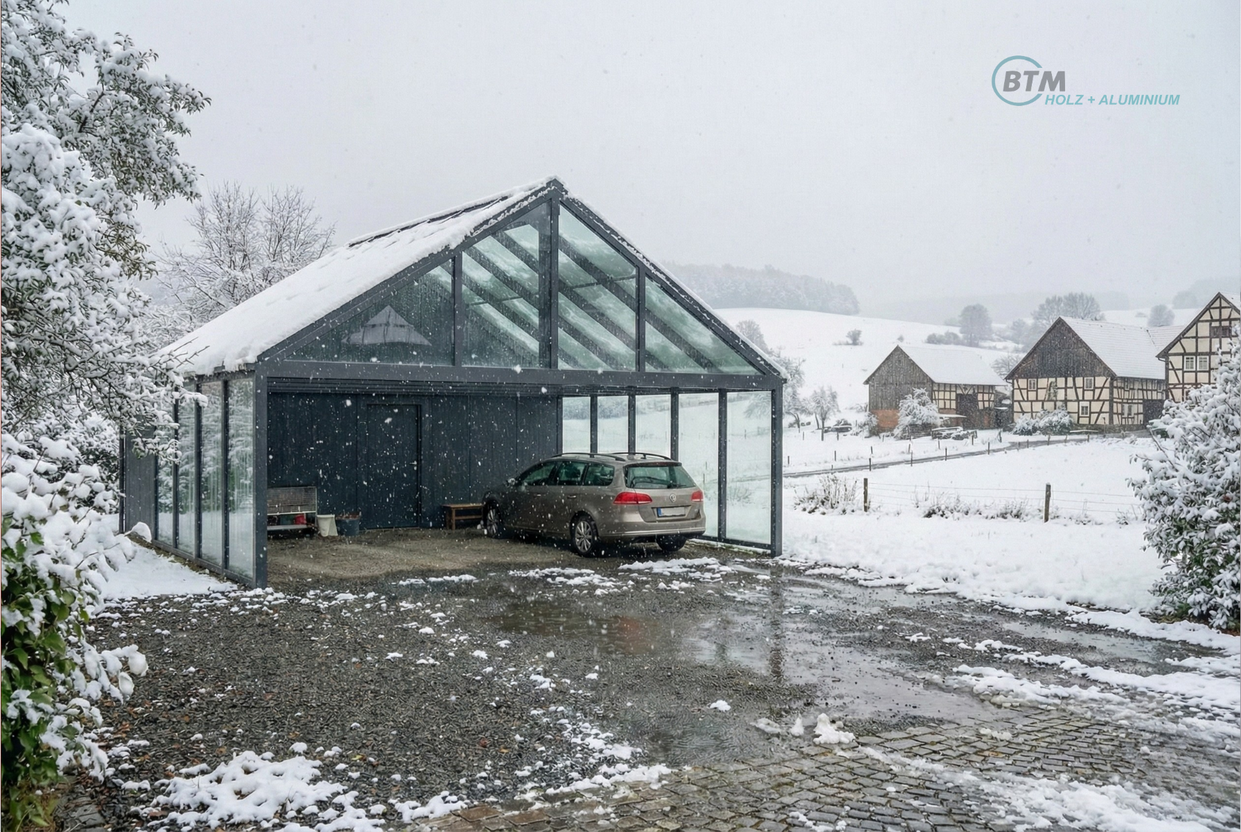 Carports nach Maß aus Holz und Aluminium2