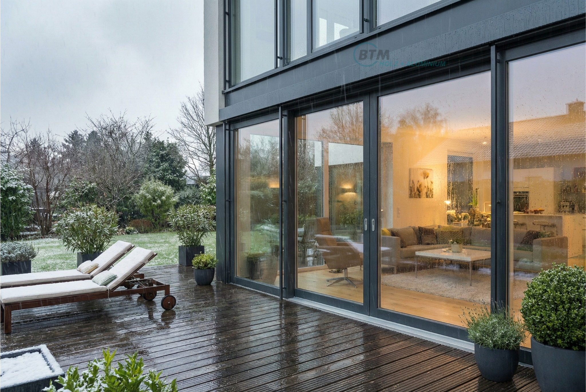 Moderne Glasschiebetüren aus Holz3