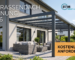 Modernes Terrassendach aus Aluminium und Glas in Anthrazit – Planung 2026 und kostenlose Kostenschätzung von BTM Holz + Aluminium.